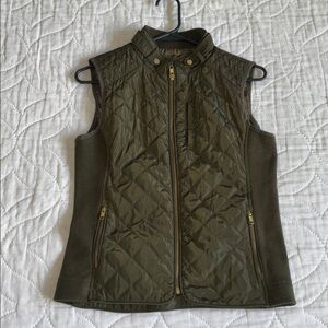 Tyler Boe Green Quilted Moto Vest XS